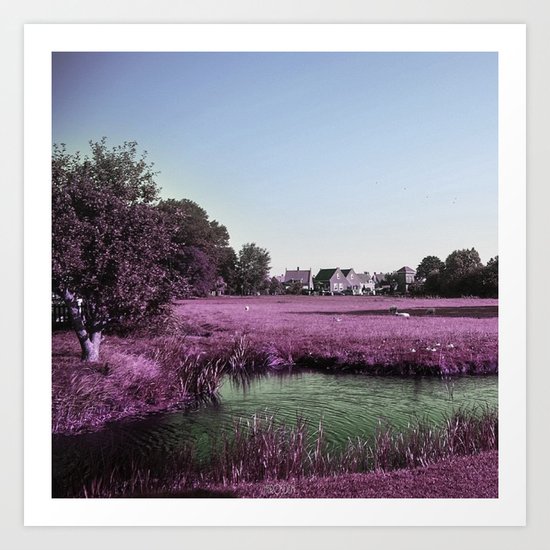 purple flower Art Print