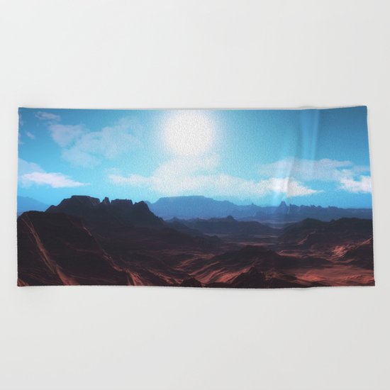 Mountain landscape II Beach Towel