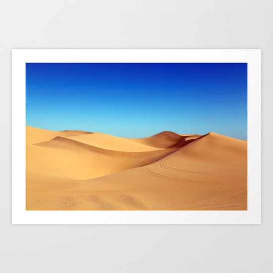 Desert blue Art Print