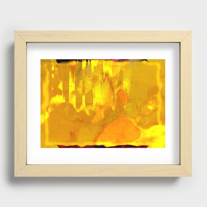 Warm golden yellow Recessed Framed Print