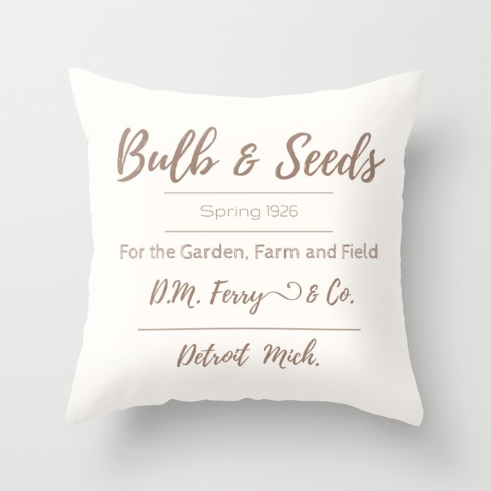 Bulb and Seeds Throw Pillow