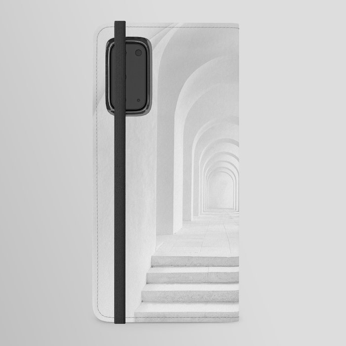 Arches and hallways architectural black and white portrait photograph - photography - photographs for home and wall decor Android Wallet Case