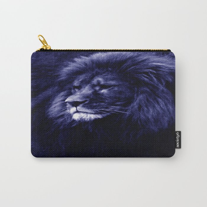 The Strength of a Lion Indigo Blue Carry-All Pouch