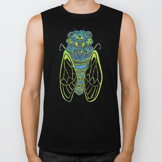 Blue Cicada Biker Tank