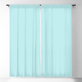Pastel Turquoise Blue Solid Color Block Spring Summer Blackout Curtain