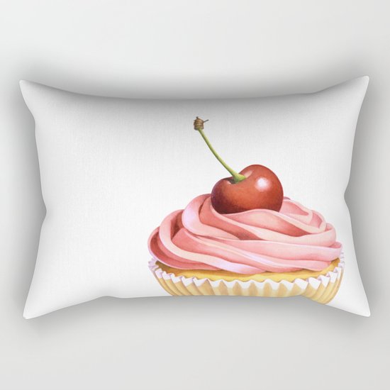 The Perfect Pink Cupcake Rectangular Pillow