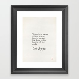 Saint Augustine quote b Framed Art Print