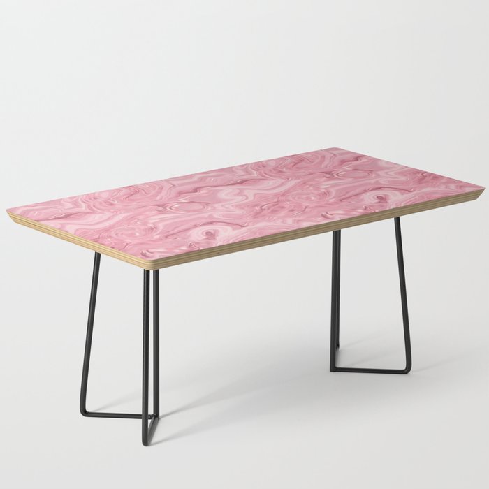 Glam Pink Agate Swirl Texture Coffee Table