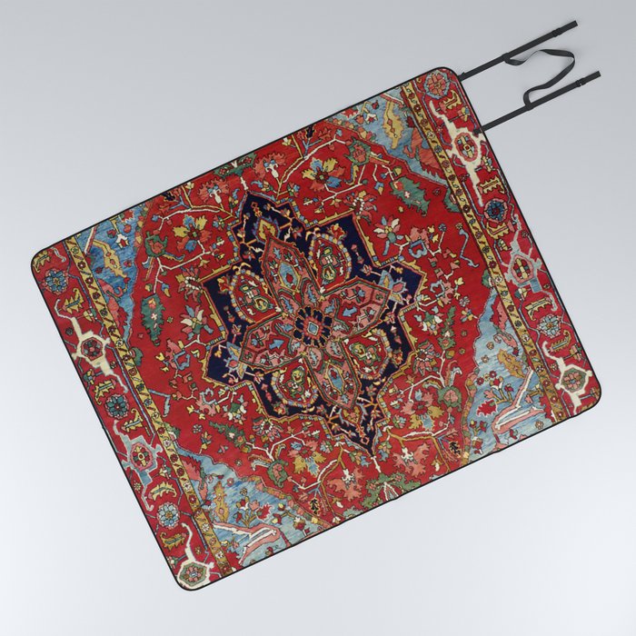 Heriz  Antique Persian Rug Print Picnic Blanket