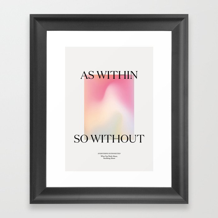 As Within - Spiritual Art Print Framed Art Print