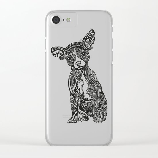 Polynesian Chihuahua Clear iPhone Case
