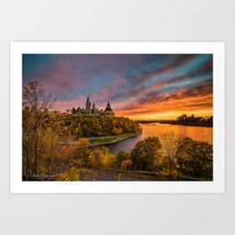 Parliament Hill at Sunset Art Print