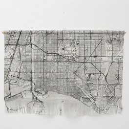 Long Beach USA. Artistic Map Wall Hanging