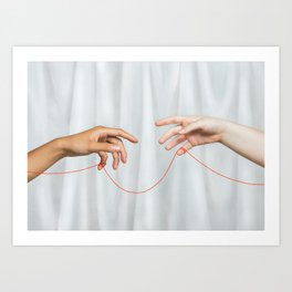 red string of fate Art Print