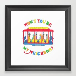 Mister Rogers Neighborhood Trolley Framed Art Print