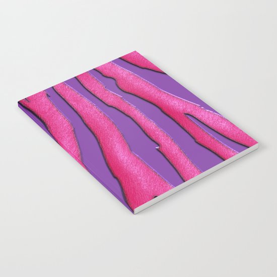 Bright Purple & Pink Zebra Print Notebook