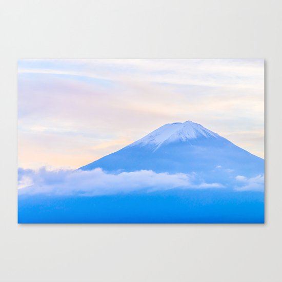 pastel mountain #sky Canvas Print