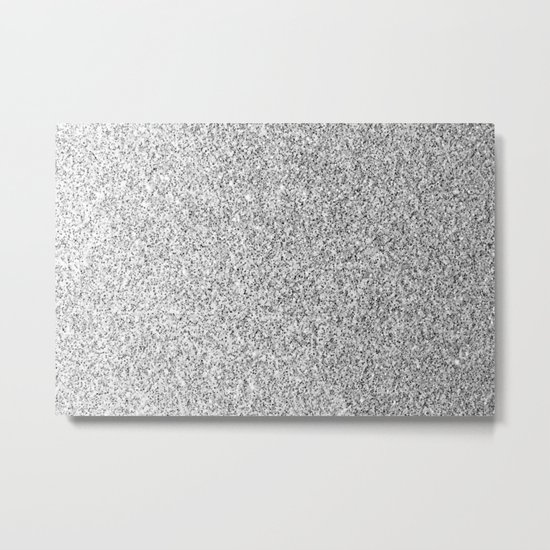 Beautiful Silver glitter sparkles Metal Print