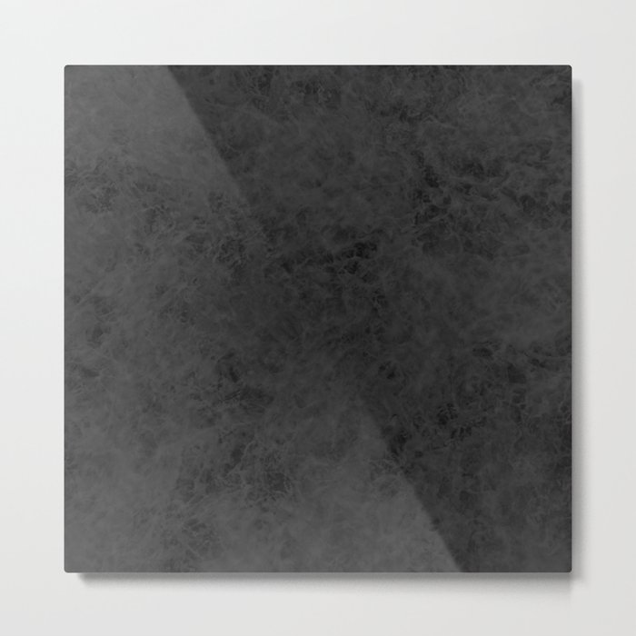 Black textured suede stone gray dark Metal Print