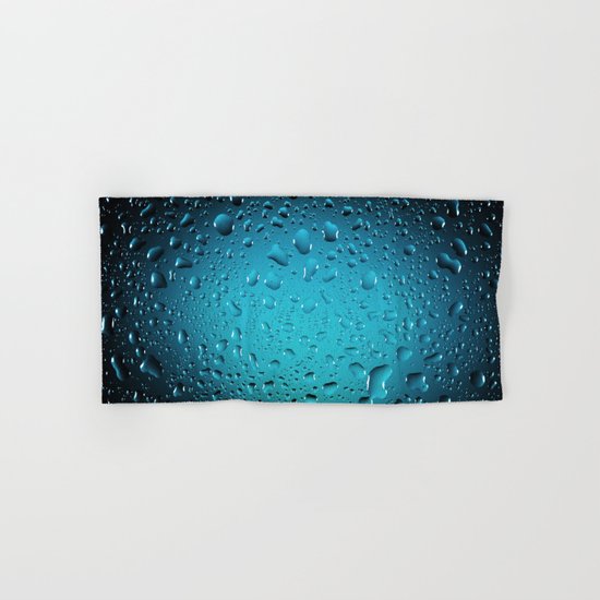 Stylish Cool Blue water drops Hand & Bath Towel