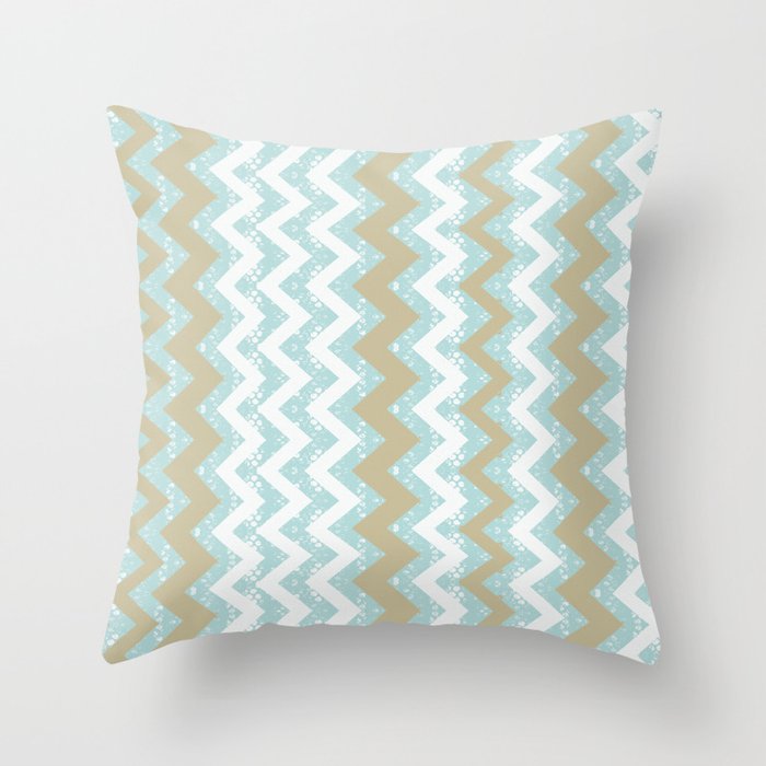 Chevrons and Dots Throw Pillow