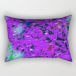 Purple print with black wavy shapes Rectangular Pillow