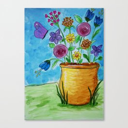 Flowers in Vase Canvas Print