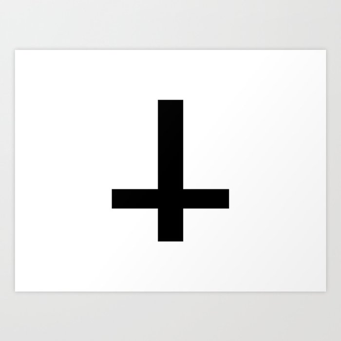 Satanic Cross Art Print by Death Wish Studios | Society6