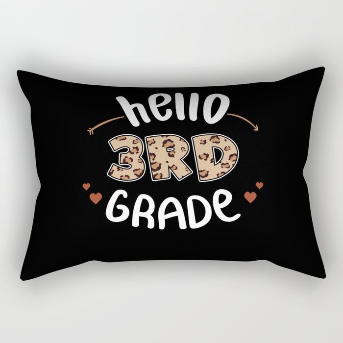 Teach Hello 3rd Grade Teachers Day School Teacher Rectangular Pillow