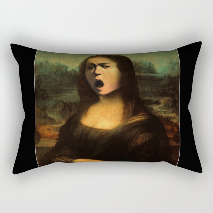 Caravaggio's Mona Lisa Rectangular Pillow