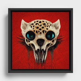 Cheetah Head Framed Canvas