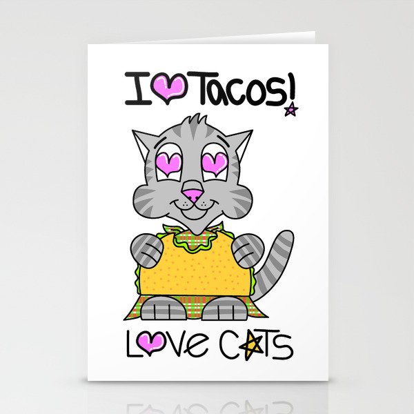 Taco Cat from Love Cats by Eric M. Rangel Stationery Cards