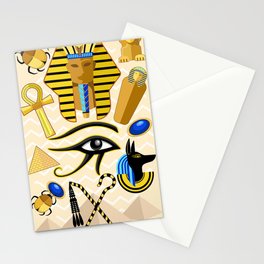 Egypt Ancient Symbols Pattern Stationery Card
