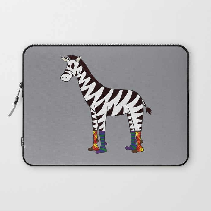 Zebra Socks Laptop Sleeve