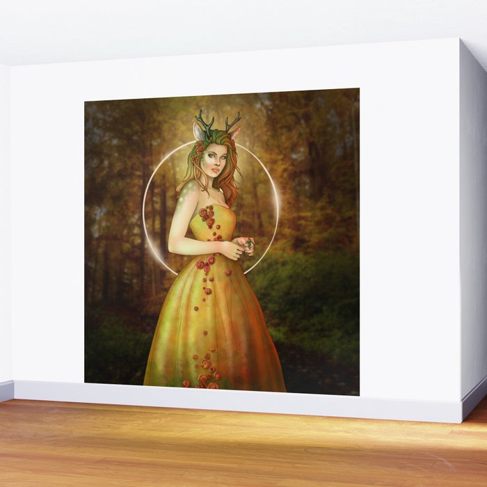 Autumn Woodland Fairy Wall Mural By Catastrophe Society6