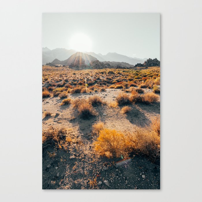 Desert Mountain Sunset Canvas Print