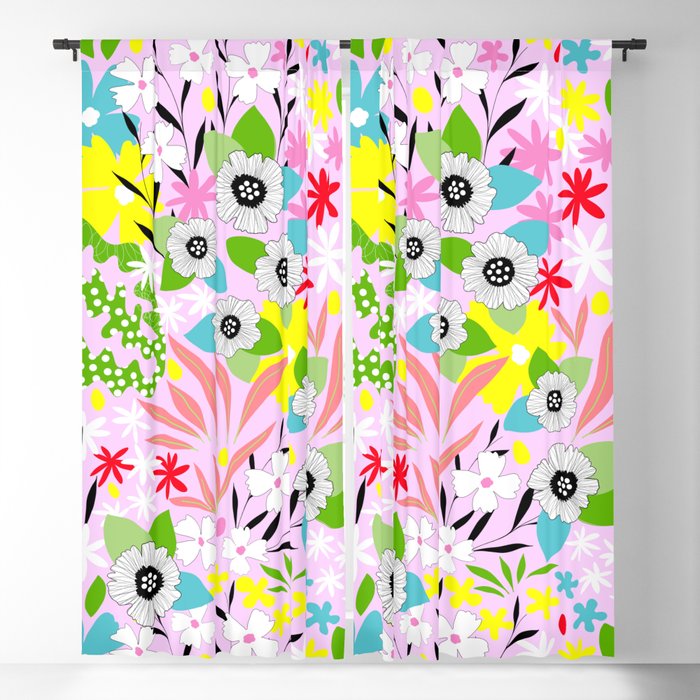 Maximalist Spring Floral Blackout Curtain