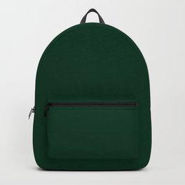 Deep Emerald Green - Pure And Simple Backpack | Plain, Simple, Minimal, Dark, Graphic Design, Solid, Colour, Theme, Shade, Green 