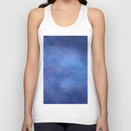 Abstract Soft Watercolor Gradient Ombre Blend 2 Deep Dark Blue and Light Blue Tank Top