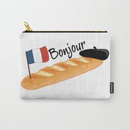 Bonjour Oui Oui Baguette - Funny French Carry-All Pouch