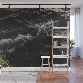 Dark Ocean in Black and. White Wall Mural