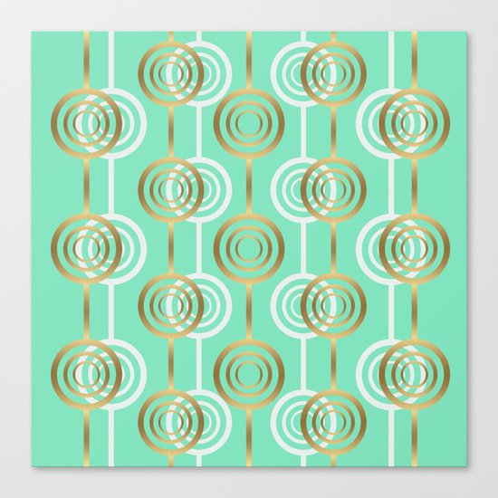 Gold and Mint Canvas Print