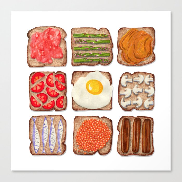 Breakfast Toast Canvas Print