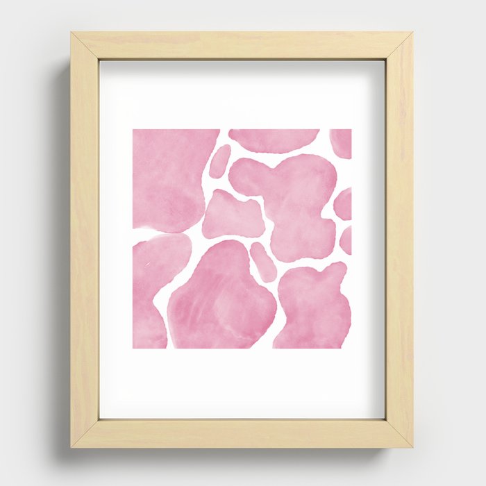 6 Abstract Shapes Watercolour 220802 Valourine Design Minimalist Recessed Framed Print