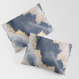 All that Shimmers – Gold + Navy Geode Pillow Sham