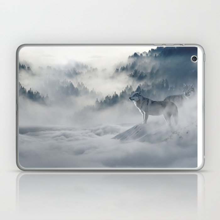 Photo Of A Wolf In A Winter Scene Laptop Ipad Skin By Catclj108 Society6
