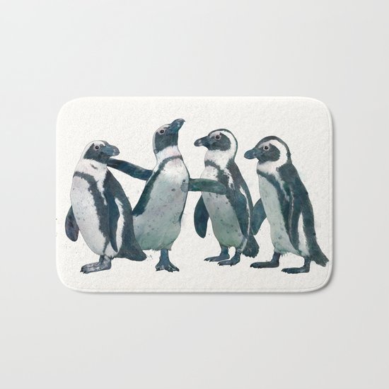 penguin party Bath Mat