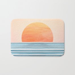 Tropical Sunrise Abstract Landscape Bath Mat