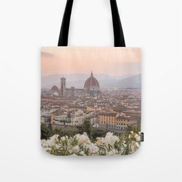 Il Duomo At Sunset Photo | Florence City View In Pastel Colors Art Print | Tuscany, Italy Travel Photography Tote Bag