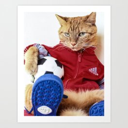 The Cat is #Adidas Art Print